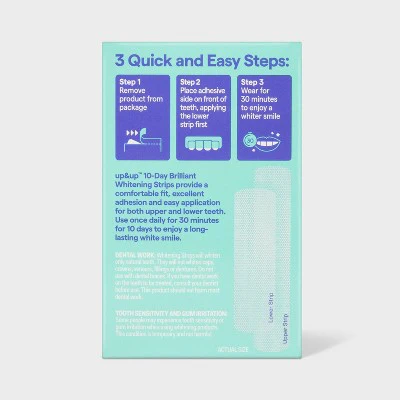10-Day Brilliant White Whitening Strips up&up - Imperfect Box - Image 3