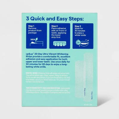 20-Day Ultra Vibrant Whitening Strips up&up - New - Image 3