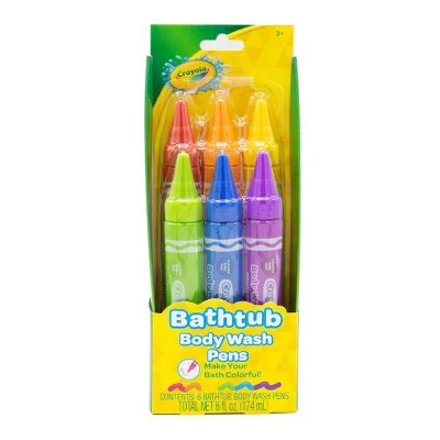 Crayola Body Wash Bath Pens Unscented 3pk/6 fl oz - New - Image 3