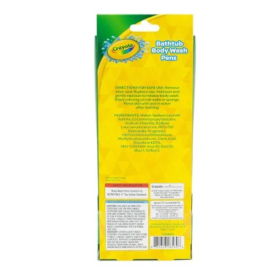Crayola Body Wash Bath Pens Unscented 3pk/6 fl oz - New - Image 4