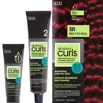 All About Curls Permanent Hair Color Redy To Roll 5R 2.4 fl oz - New