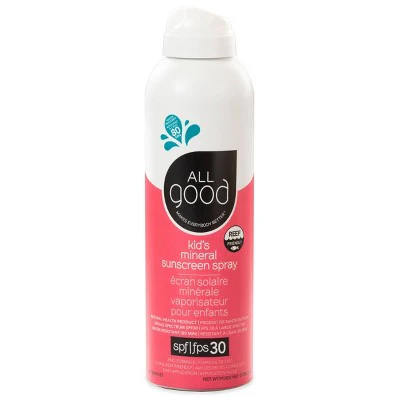 All Good Kids Sunscreen Spray Water Resistant SPF 30 6oz - New