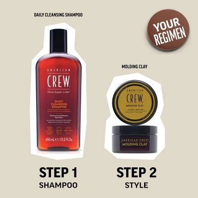 American Crew Men's Strong Hold and Medium Shine Hair Styling Molding Clay 3oz - New - Image 7