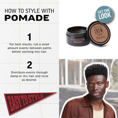 American Crew Men's Medium Hold; High Shine Hair Pomade Gel 3oz - New - Image 6