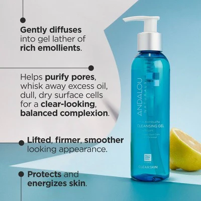 Andalou Naturals Clear Skin Citrus Kombucha Cleansing Gel 6 fl oz - New - Image 2