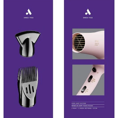 Andis Soft Touch Pro Dry Tourmaline Ionic Dryer Pink 1875 Watts - Imperfect Box - Image 9