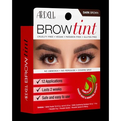Ardell Brow Tint Kit Dark Brown: Eyebrow Enhancer Cream Formula - Imperfect Box - Image 2