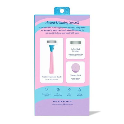 Athena Women's 5 Blade Reusable Razor Kit Pool Party - Imperfect Box - Image 3
