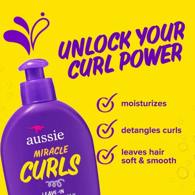 Aussie Miracle Curls with Coconut Oil Detangling Milk Treatment 6.7 fl oz - New - Image 3