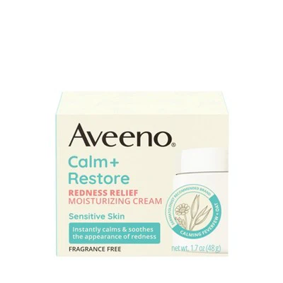 Aveeno Calm + Restore Redness Relief Moisturizing Cream 1.7 oz - New - Image 2