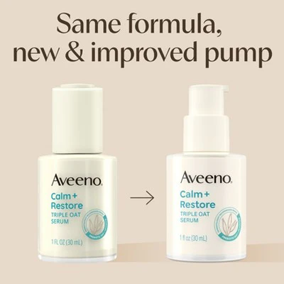 Aveeno Calm + Restore Triple Oat Hydrating Face Serum 1 fl oz - Imperfect Box - Image 8