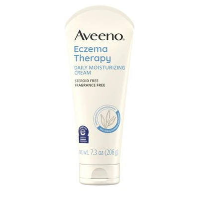 Aveeno Eczema Therapy Daily Soothing Eczema Relief Steroid-Free Body Cream Fragrance-Free - 7.3oz - Image 2