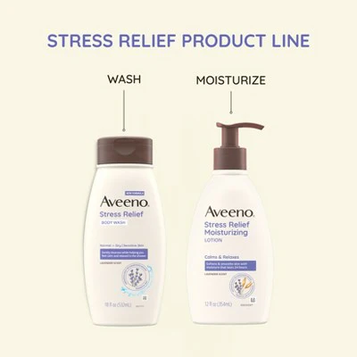 Aveeno Stress Relief Body Wash with Lavender & Chamomile 33oz - New - Image 9