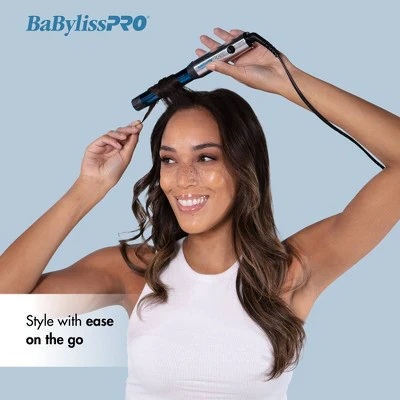 BaBylissPRO Nano Titanium Compact Curling Wand Blue 1" - Imperfect Box - Image 4