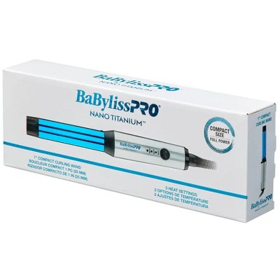 BaBylissPRO Nano Titanium Compact Curling Wand Blue 1" - Imperfect Box - Image 8