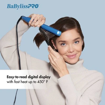BaBylissPRO Nano Titanium Digital Straightening Flat Iron Blue 1" - Missing Box - Image 3