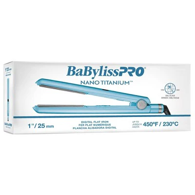 BaBylissPRO Nano Titanium Digital Straightening Flat Iron Blue 1" - Missing Box - Image 7