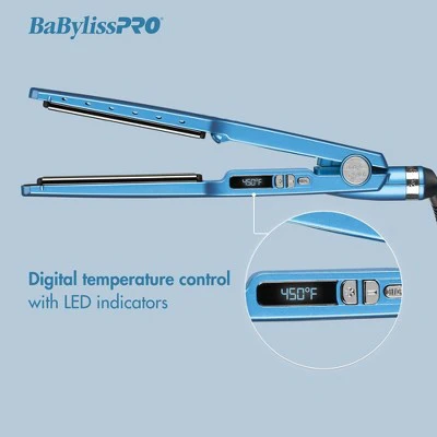 BaBylissPRO Nano Titanium Ionic Straightening Flat Iron Blue - Imperfect Box - Image 4