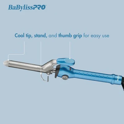 BaBylissPRO Nano Titanium Spring Curling Iron Blue 1.5" - Imperfect Box - Image 3