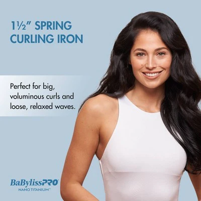 BaBylissPRO Nano Titanium Spring Curling Iron Blue 1.5" - Imperfect Box - Image 7