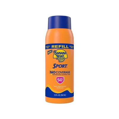 Banana Boat Sport 360 Coverage Advanced Control Mist Sunscreen Refill SPF 50 5.5 fl oz - Imperfect Container