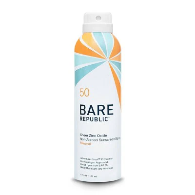 Bare Republic Mineral Sunscreen Vanilla Coco Spray SPF 50 6.0 fl oz - New