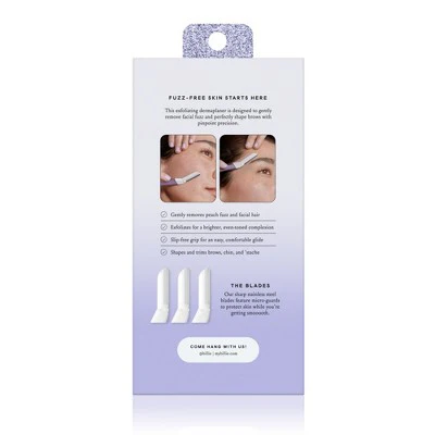 Billie Sparkle Dermaplaning Starter Kit Reusable Handle + 3 Refill Blades - Imperfect Box - Image 7