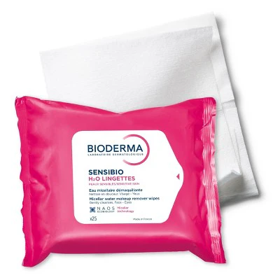 Bioderma Sensibio H2O Facial Cleansing And Makeup Removing Wipes For Sensitive Skin 25ct - New - Image 2