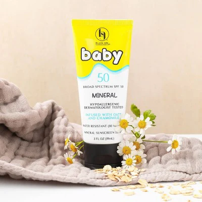 Black Girl Sunscreen Baby Mineral Lotion Broad Spectrum SPF 50 3 fl oz - Imperfect Container - Image 3