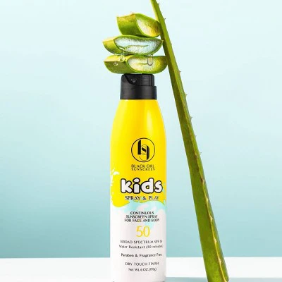 Black Girl Sunscreen Kids Spray & Play SPF 50 6oz - Imperfect Container - Image 3