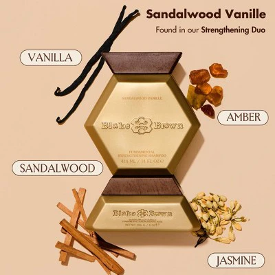 Blake Brown Fundamental Strengthening Shampoo Sandalwood Vanille & Warm Vanilla Fragrance 14 fl oz - New - Image 4