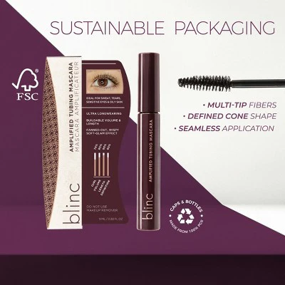 Blinc Cosmetics Amplified Tubing Mascara Black 0.3 fl oz - Imperfect Box - Image 4