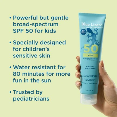 Blue Lizard Kids Mineral-Based Sunscreen Lotion SPF 50 5 fl oz - Imperfect Container - Image 6