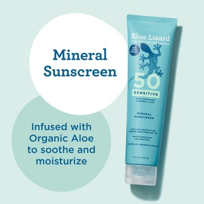 Blue Lizard Sensitive Mineral Sunscreen Lotion SPF 50+ 5 fl oz - Imperfect Container - Image 5