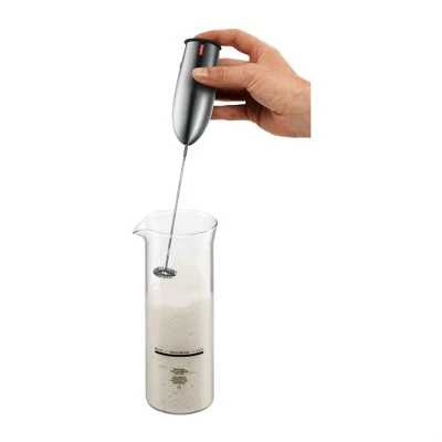 Bodum Schiuma Milk Frother Stainless Steel: Handheld Frother Wand for Coffee, Battery-Powered, Silver - Imperfect Box - Image 3