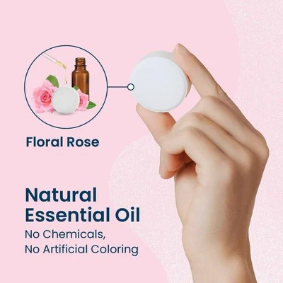 Body Restore Shower Steamers with 100% Natural Essential Oil Rose Shower 6ct - New - Image 5