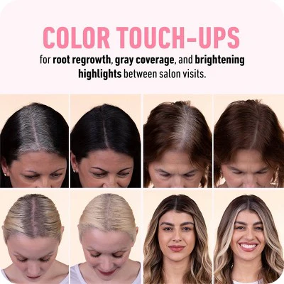 BOLDIFY Root Touch Up Powder with Brush Covers Grays Medium Brown - Imperfect Box - Image 4