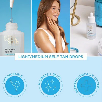 Bondi Sands Self Tanning Drops for Face and Body Light/Medium 1.01 fl oz - Imnperfect Container - Image 3