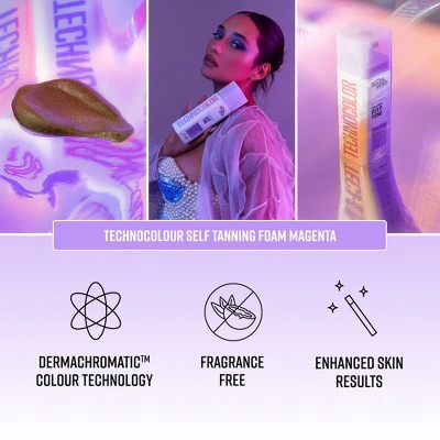 Bondi Sands Technocolor 1 Hour Express Self Tanning Foam Magenta 6.76 fl oz - New - Image 5