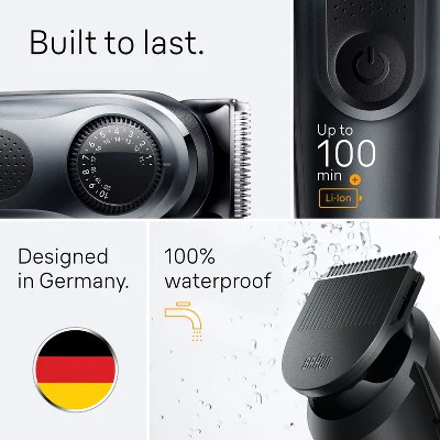 BRAUN ALL-IN-ONE STYLE KIT SERIES 5 AIO5490 RECHARGEABLE 9-IN-1 BODY, BEARD; HAIR TRIMMER - Imperfect Box - Image 5