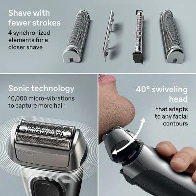 BRAUN SERIES 8-8567CC RECHARGEABLE WET & DRY SHAVER + SMARTCARE CENTER - Imperfect Box - Image 4