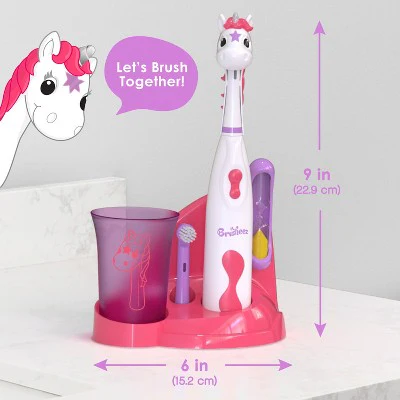 Brusheez Sparkle the Unicorn Kid's Electric Toothbrush Set - Imperfect Box - Image 5