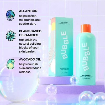 Bubble Skincare Soft Launch Hydrating Cream Cleanser 4.2 fl oz - Imperfect Box - Image 5