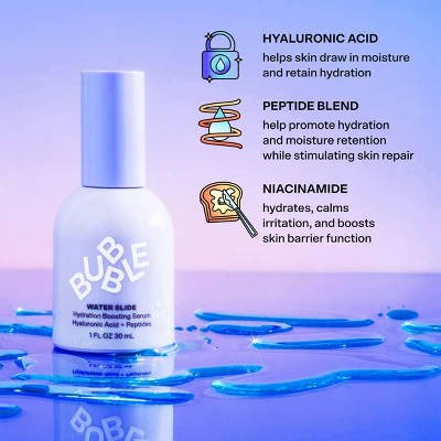 Bubble Skincare Water Slide Hydrating Serum 1 fl oz - Imperfect Box - Image 3