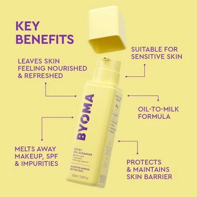 BYOMA Milky Oil Face Cleanser 3.38 fl oz - Imperfect Container - Image 3
