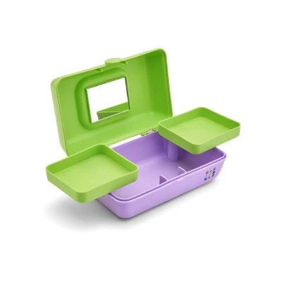 Caboodles Makeup Organizer Neon Green Over Lilac - New - Image 3