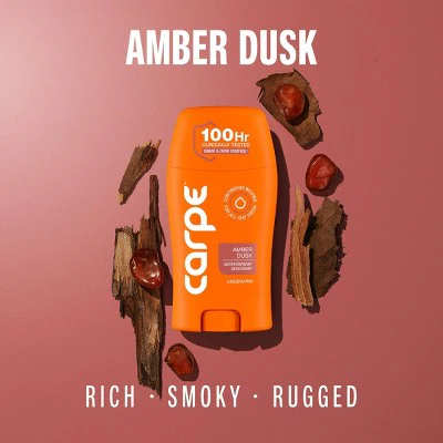 Carpe Men's 100H Sweat & Odor Control Antiperspirant Deodorant Amber Dusk 1.76oz - New - Image 2