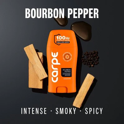 Carpe Men's 100H Sweat & Odor Control Antiperspirant Deodorant Bourbon Pepper 1.76oz - Imperfect Container - Image 2
