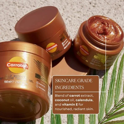 Carroten Gold Shimmer Intensive Tanning Gel Mini 1.7 fl oz - Imperfect Container - Image 2