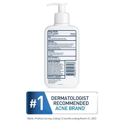 CeraVe Acne Face Cleanser 2% Salicylic Acid; Purifying Clay Oily Skin 16 fl oz - Imperfect Container - Image 5